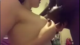 Russian beauty Kiara Golden gives a big black cock a blowjob in this porn video