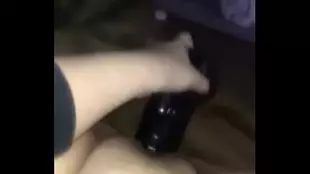Successfully using a starless dildo inside my tight pussy