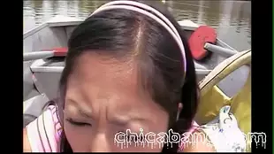 Watch a Latina give a blowjob on a boat