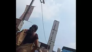Indian auntie gets her ass shaking in public with multiple cocks
