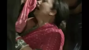 Horny brunette's boobs pop in an Indian movie