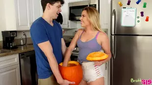Aubrey Sinclair and Alex D indulge in a hot pumpkin pie sex scene