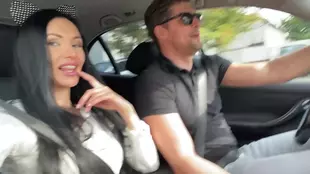 Sasha Rose and Kristof Cale's steamy car ride featuring intense oral pleasure