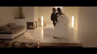 High-quality video of a bride's first night with her husband