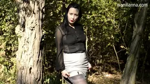 Wanilianna's thrilling outdoor escapade in the forest