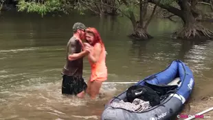 Jenner and Jake's intense boat ride with cowgirl riding and internal orgasm