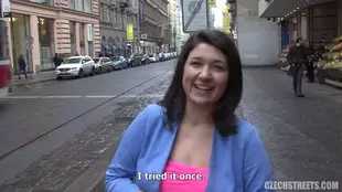 A Czech brunette enjoys intense anal sex in a heated encounter