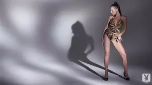 Aleksa Slusarchi's mesmerizing Playboy video showcasing her slender figure and alluring poses
