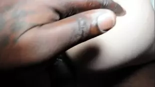 Interracial Pussyfucking and Cumming on Big Black Cock