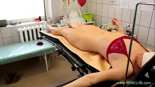 Latex nurse gives BDSM examination
