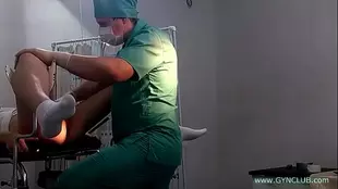 Socks fetish with a dominant nurse