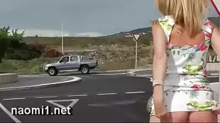 Naomi's wild ride in public with hot cumshots