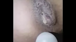 Using a rubber anal dildo for anal play