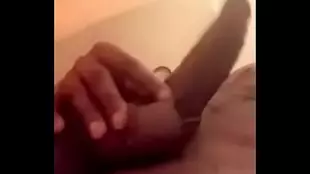Smooth and delicate black cock gets wet and wild