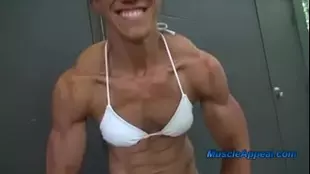 Girl with muscles gets naughty