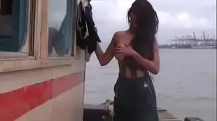 Erotic solo performance of an Indian mature
