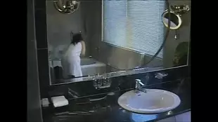 Thai teen gets her tight asshole stretched in the bathroom