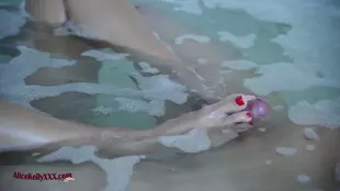 Alice Kelly's sensual bath time with a fetish twist on her wedding night