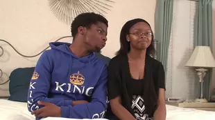 African-American couple indulges in intense doggy style session