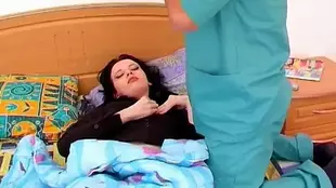 Doctor's intense anal exploration on an unconscious female