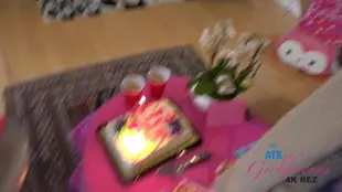 A boyfriend captures Aliya Brynn's birthday celebration on camera, featuring intimate moments with his girlfriend
