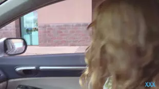 Alina West's passionate car ride: American teen's seductive backseat adventure