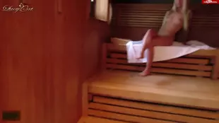 Lucy Cat's erotic journey in the sauna