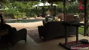 Father captures his daughter's outdoor bikini sunbathing on camera