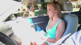 Bailey Brookes gives a seductive car interview during her adult industry audition