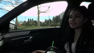 A Latina babe gets a facial on webcam