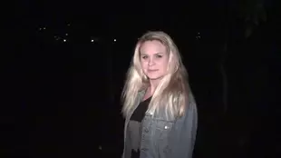 A stunning blonde indulges in a wild group sex encounter in a car, resulting in multiple ejaculations