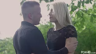 A stunning blonde woman with a perfect figure seeks a romantic partner in this video