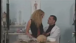 A beautiful European woman persuades a doctor to have sex with her